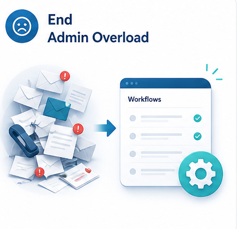 Small business team reducing paperwork and admin burden